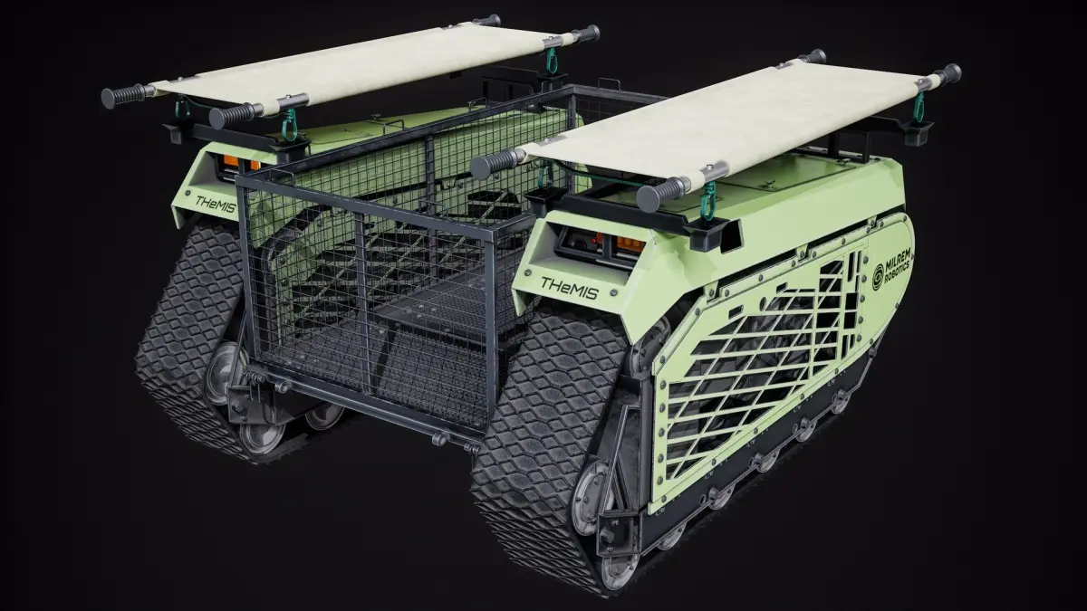 THeMIS Cargo CASEVAC Military Robot PBR 3D model