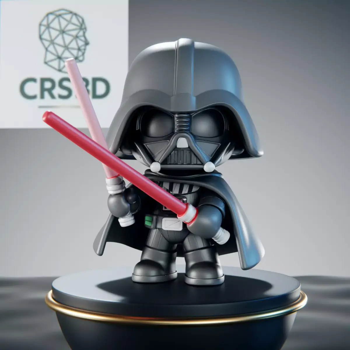 Darth Vader Chibi Statue - Cute Dark Lord Figure 3D print model