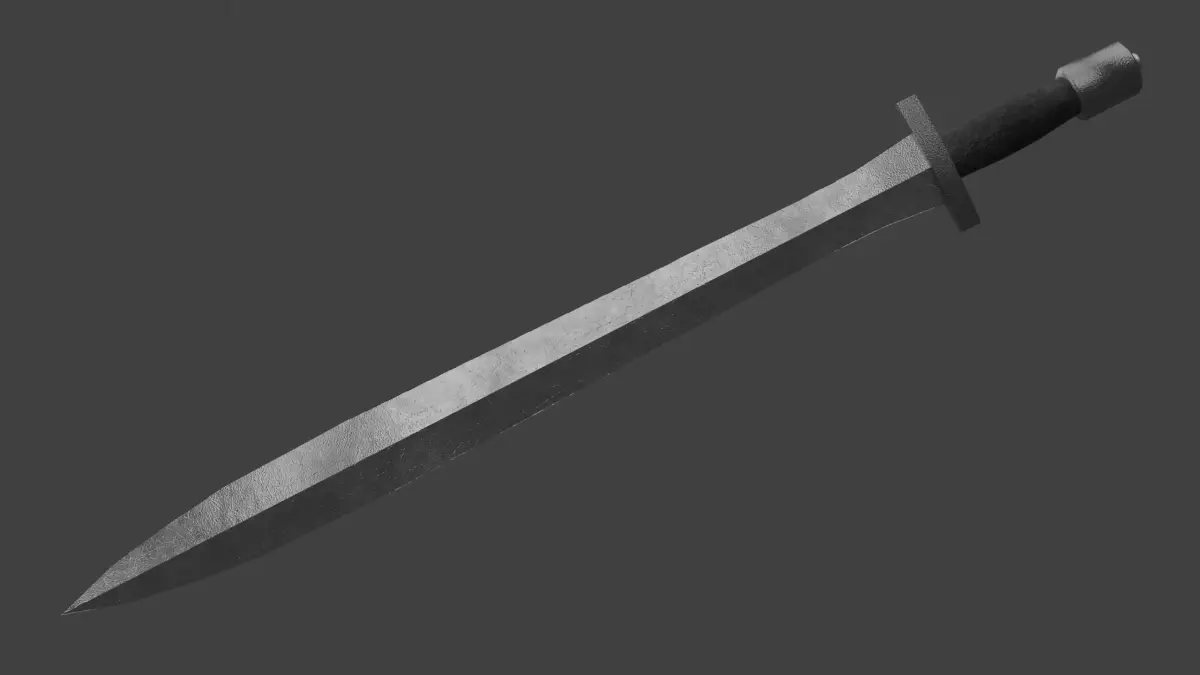 Xiphos Short One-Handed Sword Low-poly 3D model