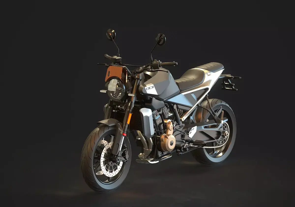 Base model Husqvarna Svartpilen 801 2024 3D model