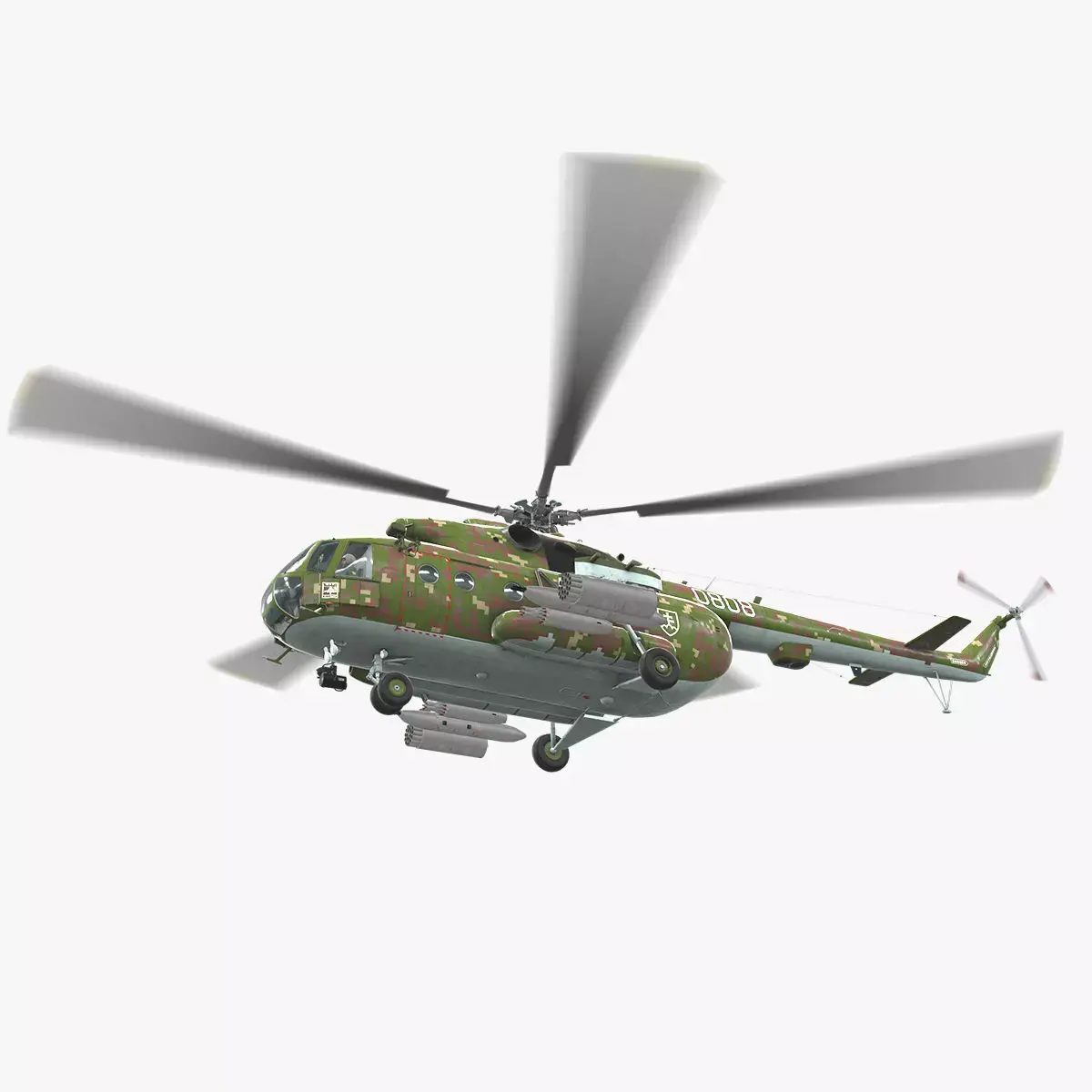 Mi-17 Slovak Air Force Animated Low-poly 3D model