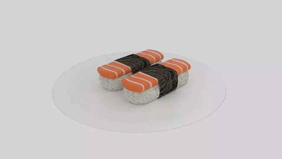  Salmon Sushi  Low-poly 3D model