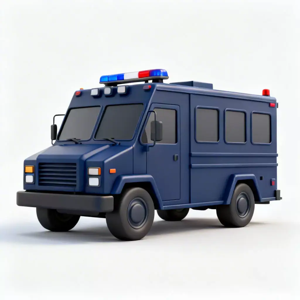 Stylized Armored Rescue Vehicle 3D Model Low-poly 3D model