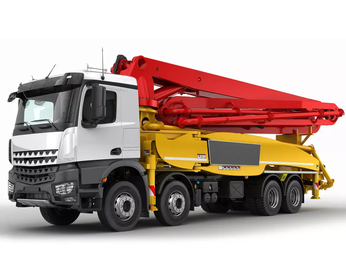 Concrete Pump 8X4 Rigged 3D model
