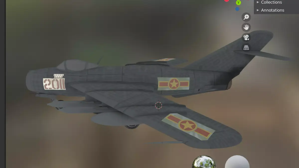 mig 17 jet Low-poly 3D model