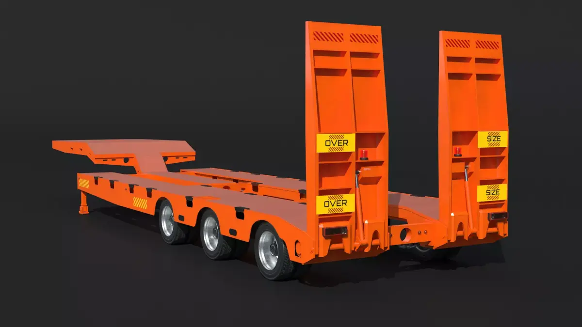 Low Loader Trailer 3D model
