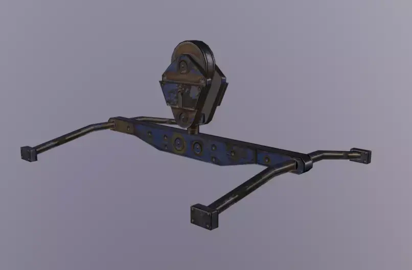 Crane Winch Low-poly 3D model