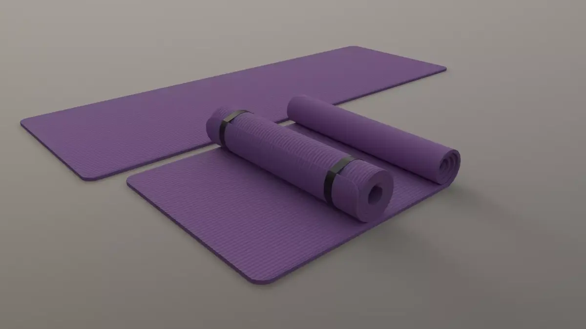 PBR Yoga Mat - Purple Low-poly 3D model