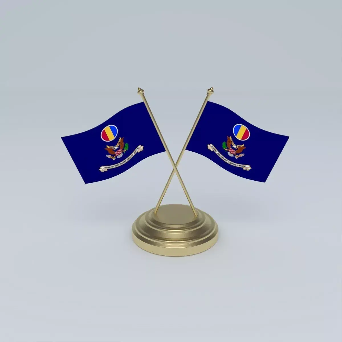 Flag of the United States Army Training and Doctrine 3D model