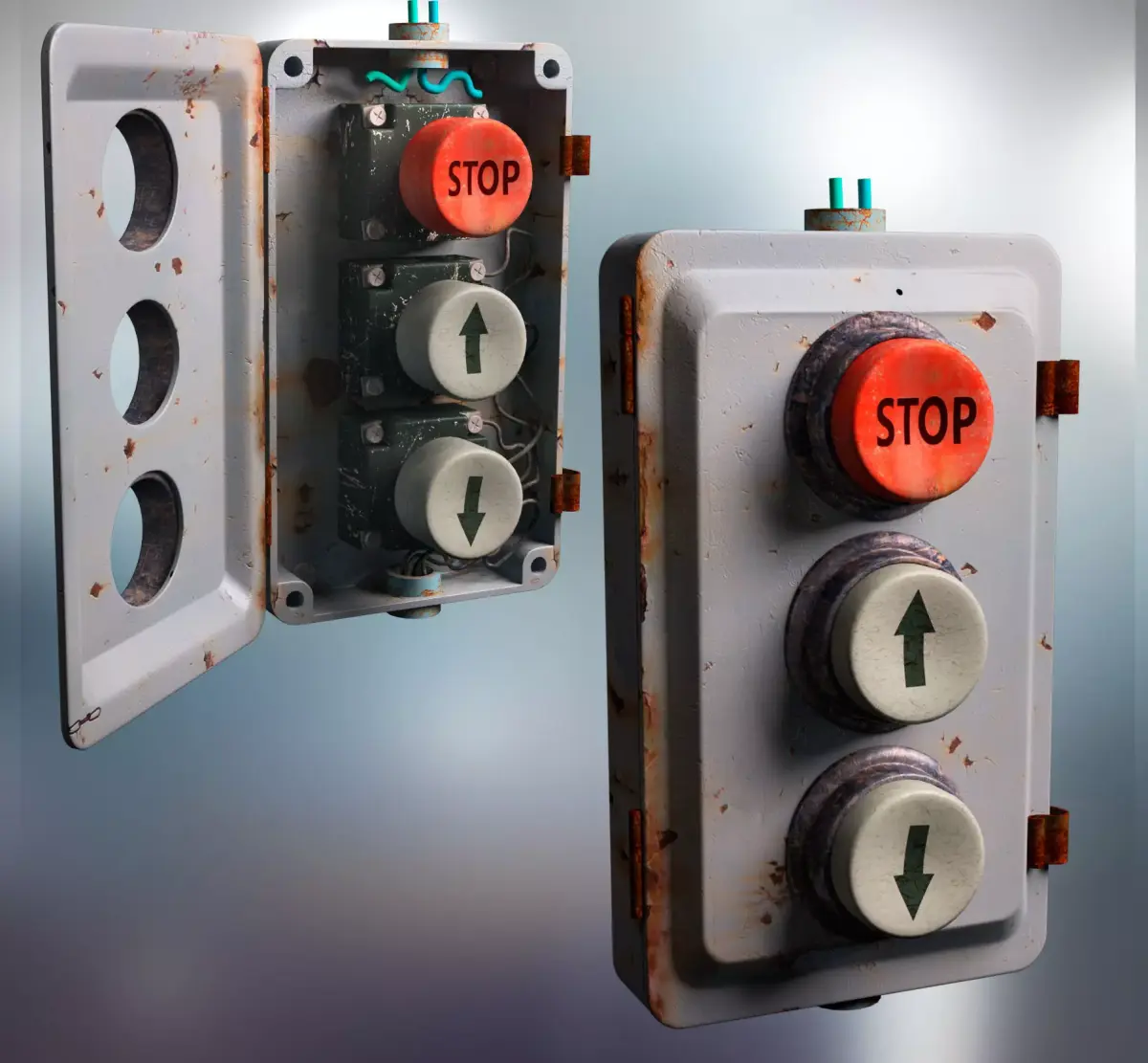 industrial control 3D model