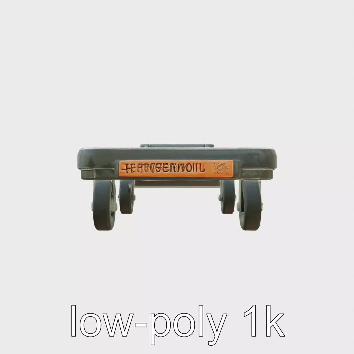 Reinforced Polymer Tech Trolley with Secure Compartments Low-poly 3D model