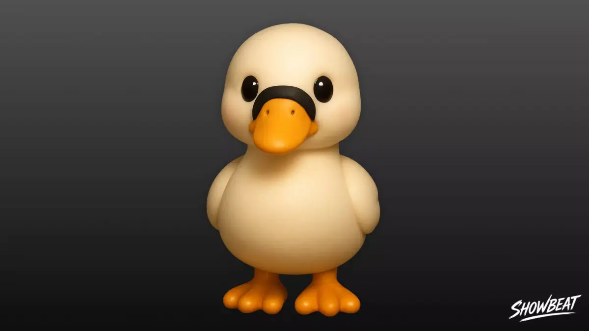 Cartoon Plush Duck Low-poly 3D model