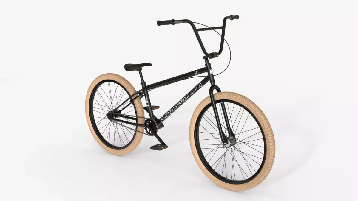 BMX Freestyle Bike  Clan Series Yellow 3D model