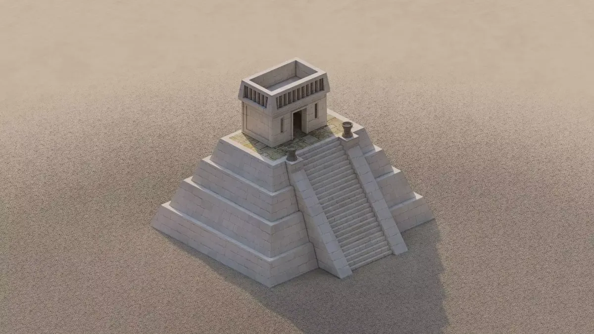 Zigurat ancient pyramid-Ziggurat Temple 3D model purchase