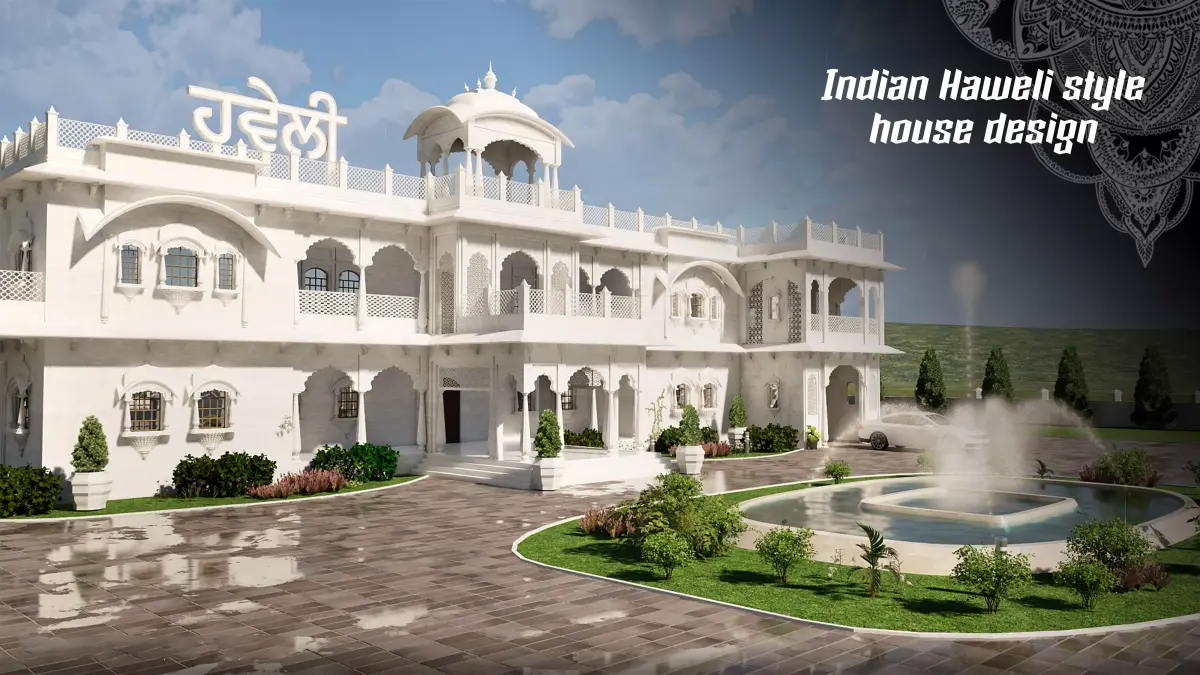 Indian Haweli Exterior  Architecture  3D model