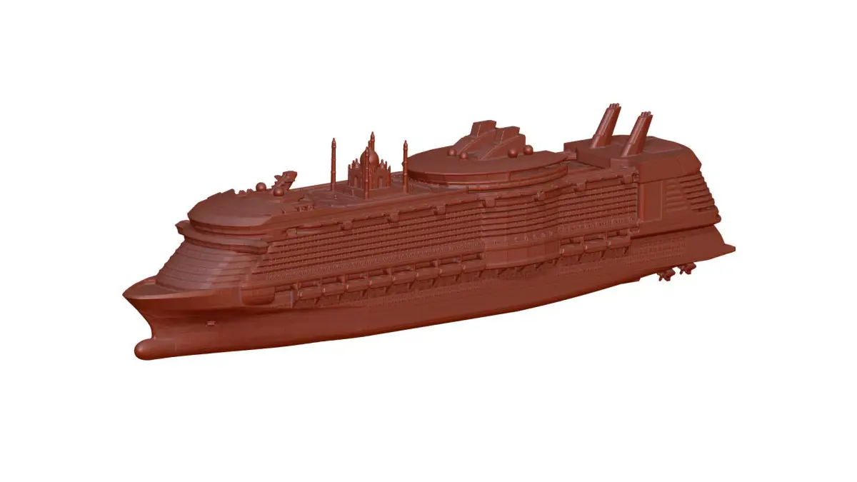 Battleship plastic cruise ship 3D print model
