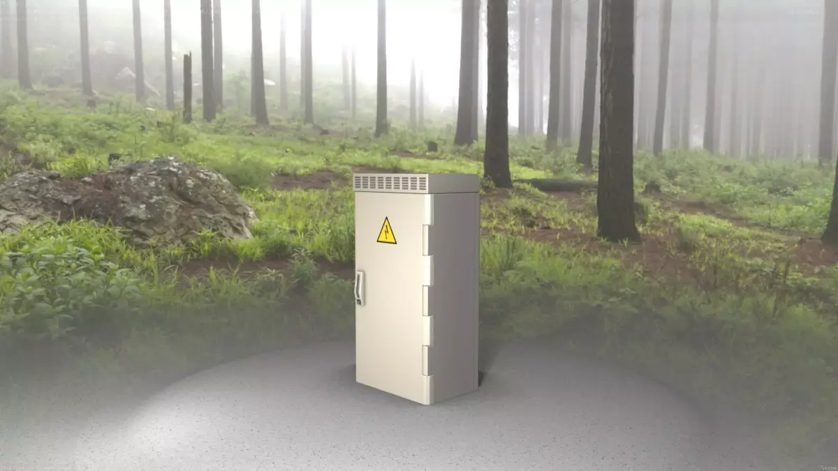 Electrical Distribution Cabinet 18 Low-poly 3D model