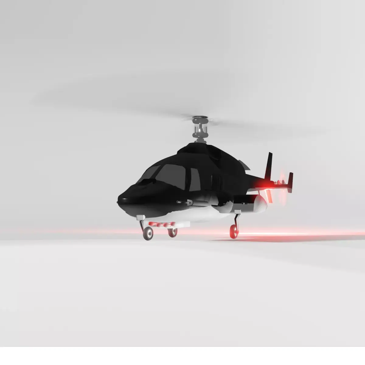 Airwolf AR VR Ready Low-poly 3D model