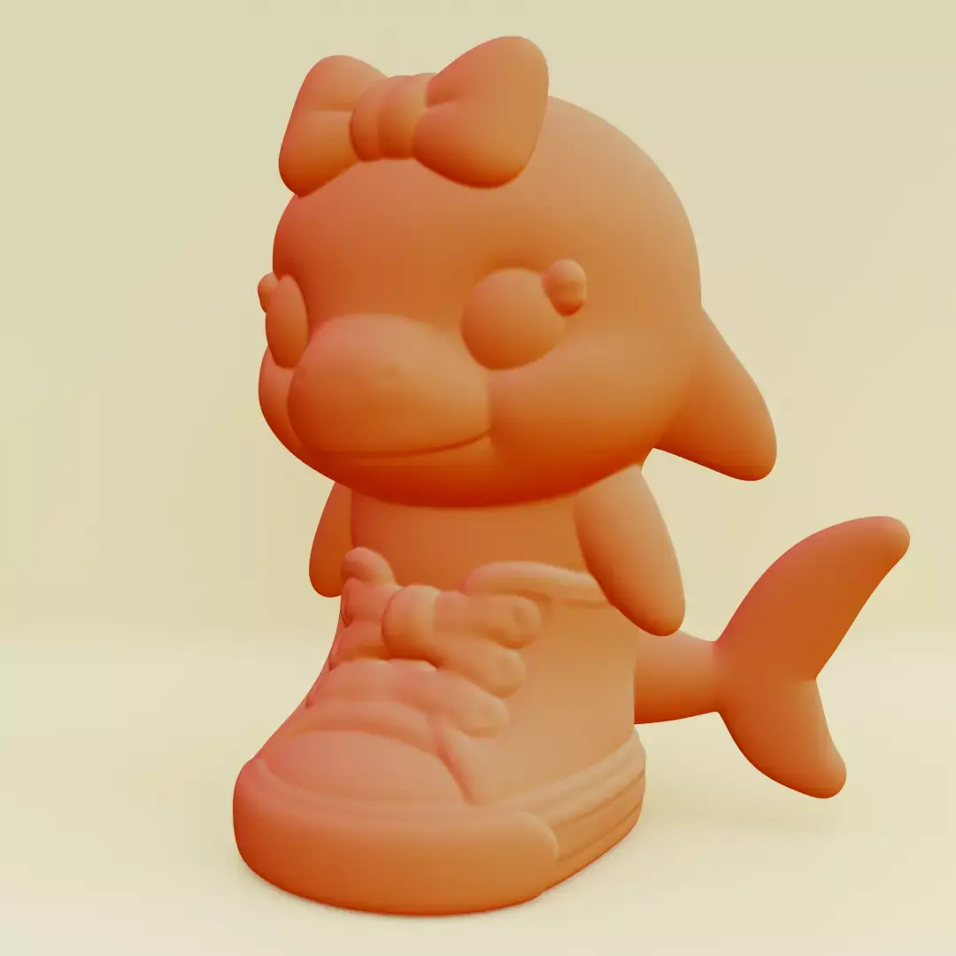 Baby Tralalero Tralala Girl Italian brainrot Printable 3D print model