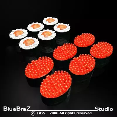 norimaki sushi 3D model