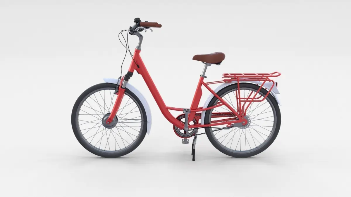 City Bicycle Red 3D model