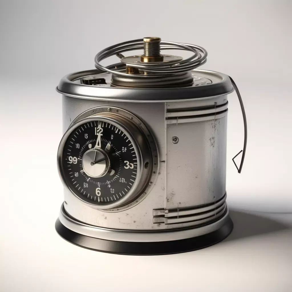 Steampunk Mechanical Timer Device 3D model