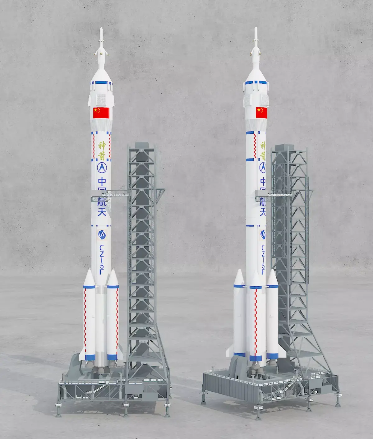 China launch vehicle 3D model