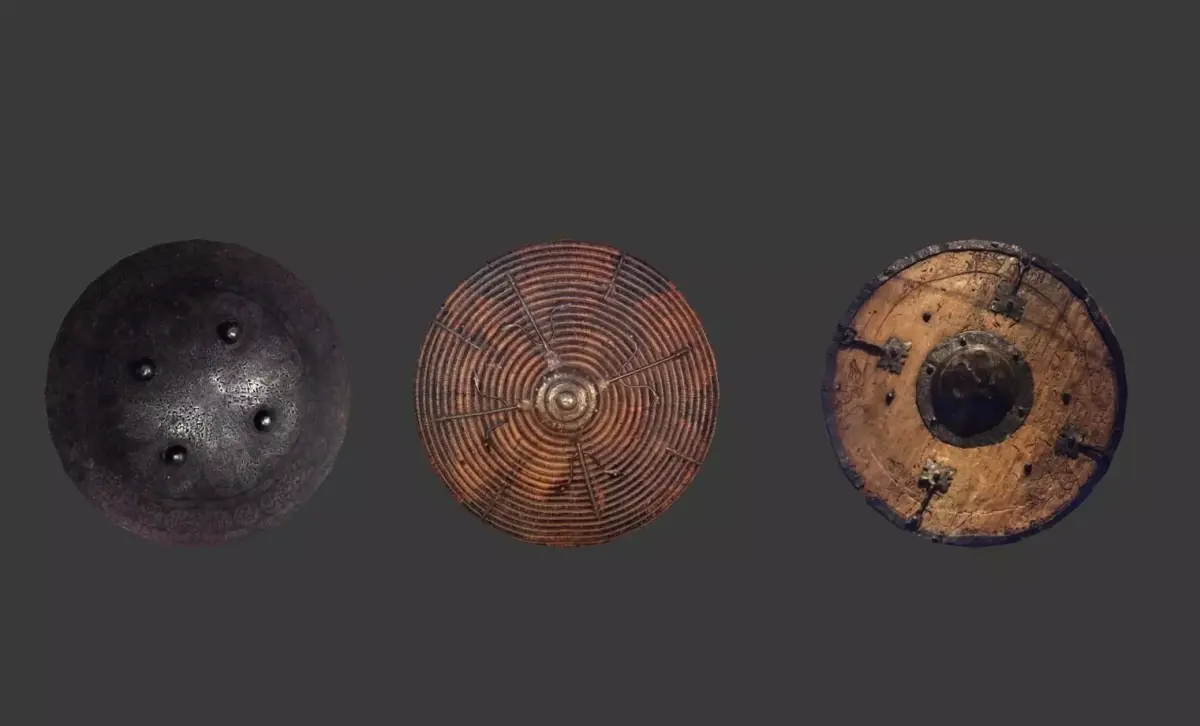 Round Medieval Shield  low-poly gameready model Free low-poly 3D model