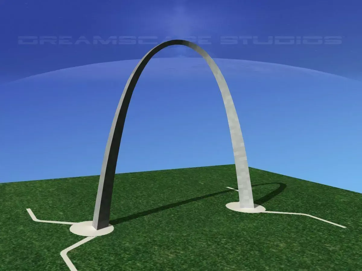 Gateway Arch  Low-poly 3D model