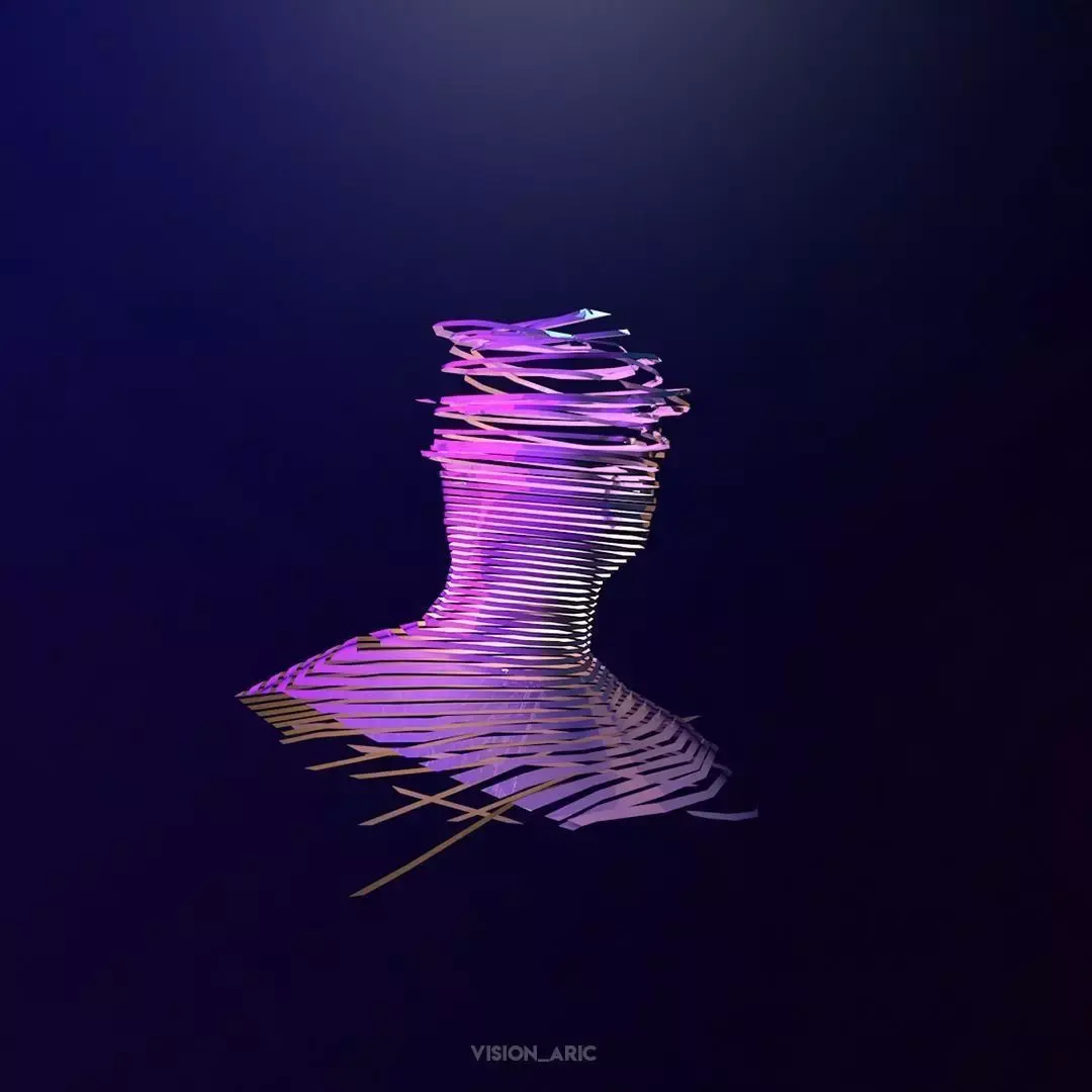 Ribbonised Face Model 3D model