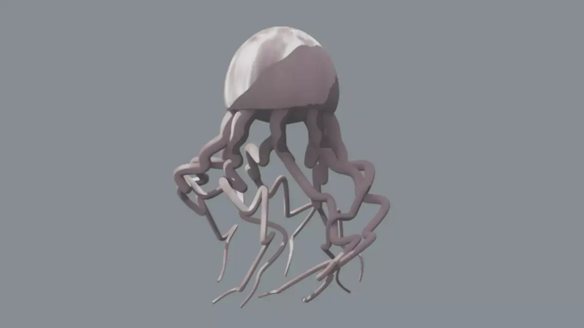 Intergalactic Jellyform - Minimal Sci-Fi Creature Model 3D model