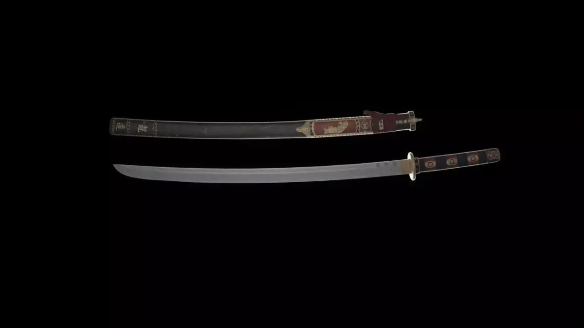 ancient chinese sword Low-poly 3D model