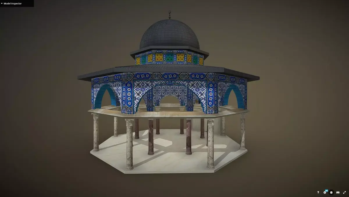 Qubbat Al-Silsila - Dome Of The Chain 3D Model 3D model