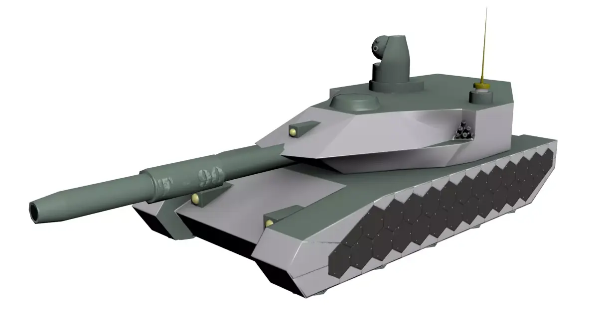 T-90 Tank Low-poly 3D model order