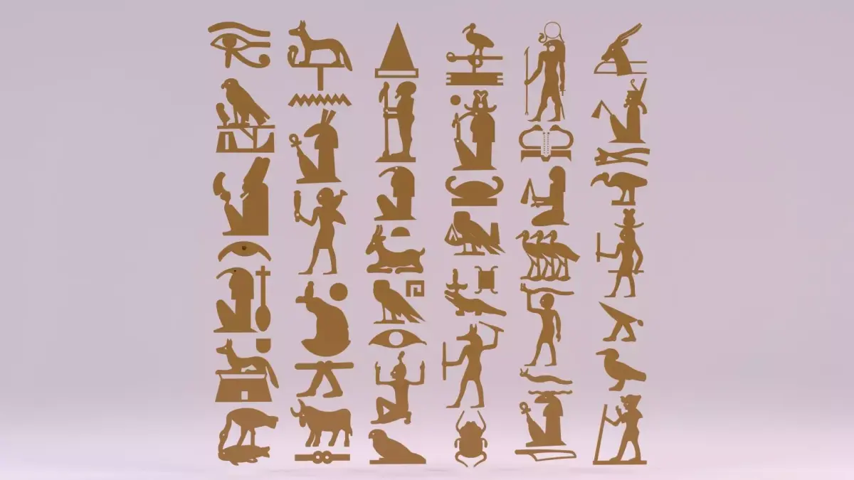 Egyptian Symbols - 045 Low-poly 3D model