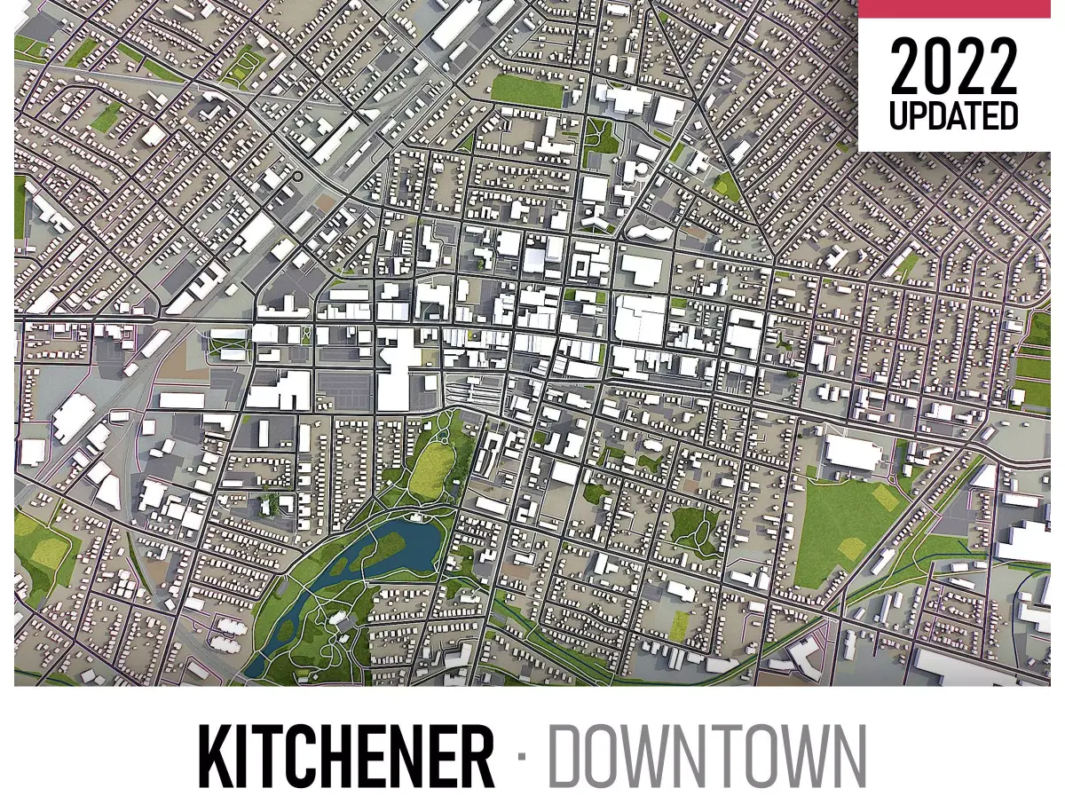 Kitchener Low-poly 3D model