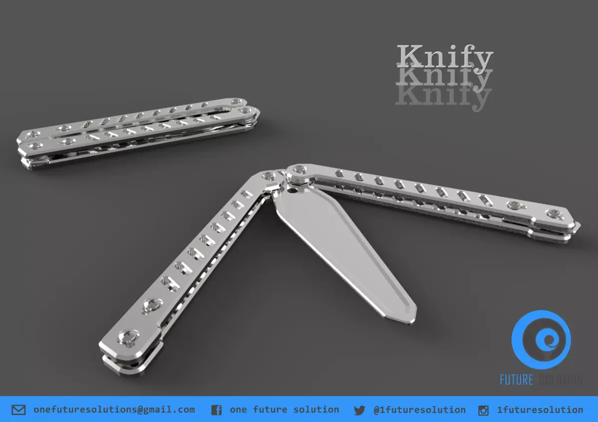 Knify folding knife Free 3D model
