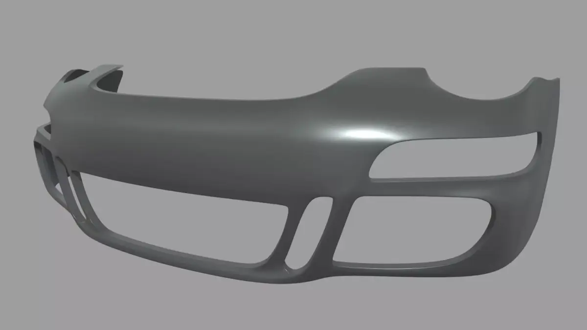 Front Bumper Porsche Custom Low-poly 3D model