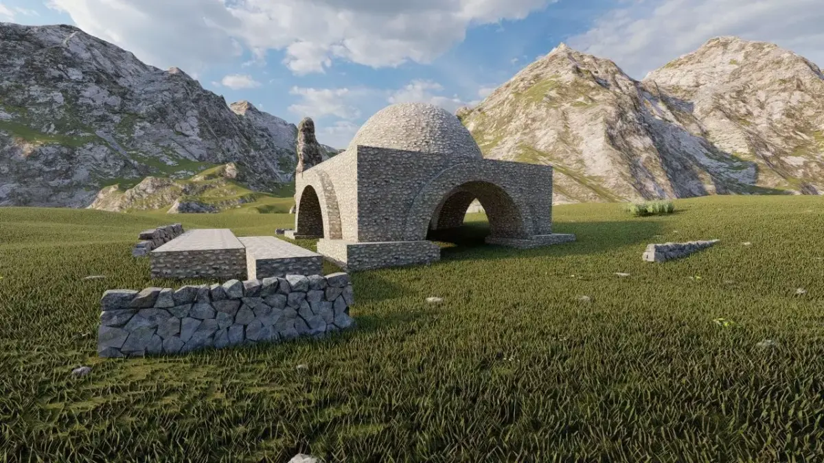fireplace-Historical temple-place of worship 3D model