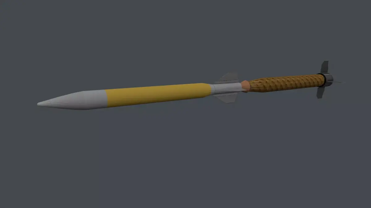 Hermes A missile KA-52 Low-poly 3D model