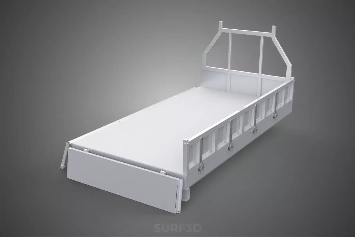 FLAT BED DECK DROP SIDE LOAD BODY GATE DOOR PICKUP TRUCK CAR BOX 3D model