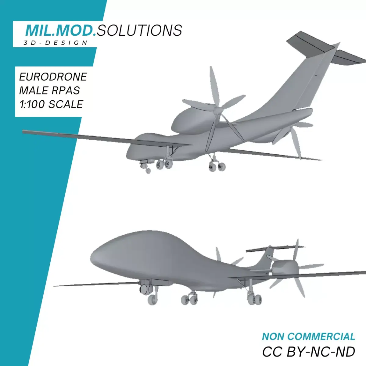 Eurodrone MALE RPAS NATO 3D print model