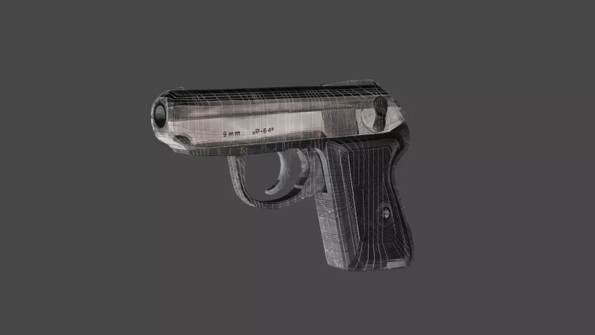 P64 CZAK polish pistol 3D model