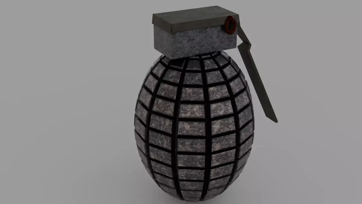 Realistic Grenade Game Asset Free low-poly 3D model