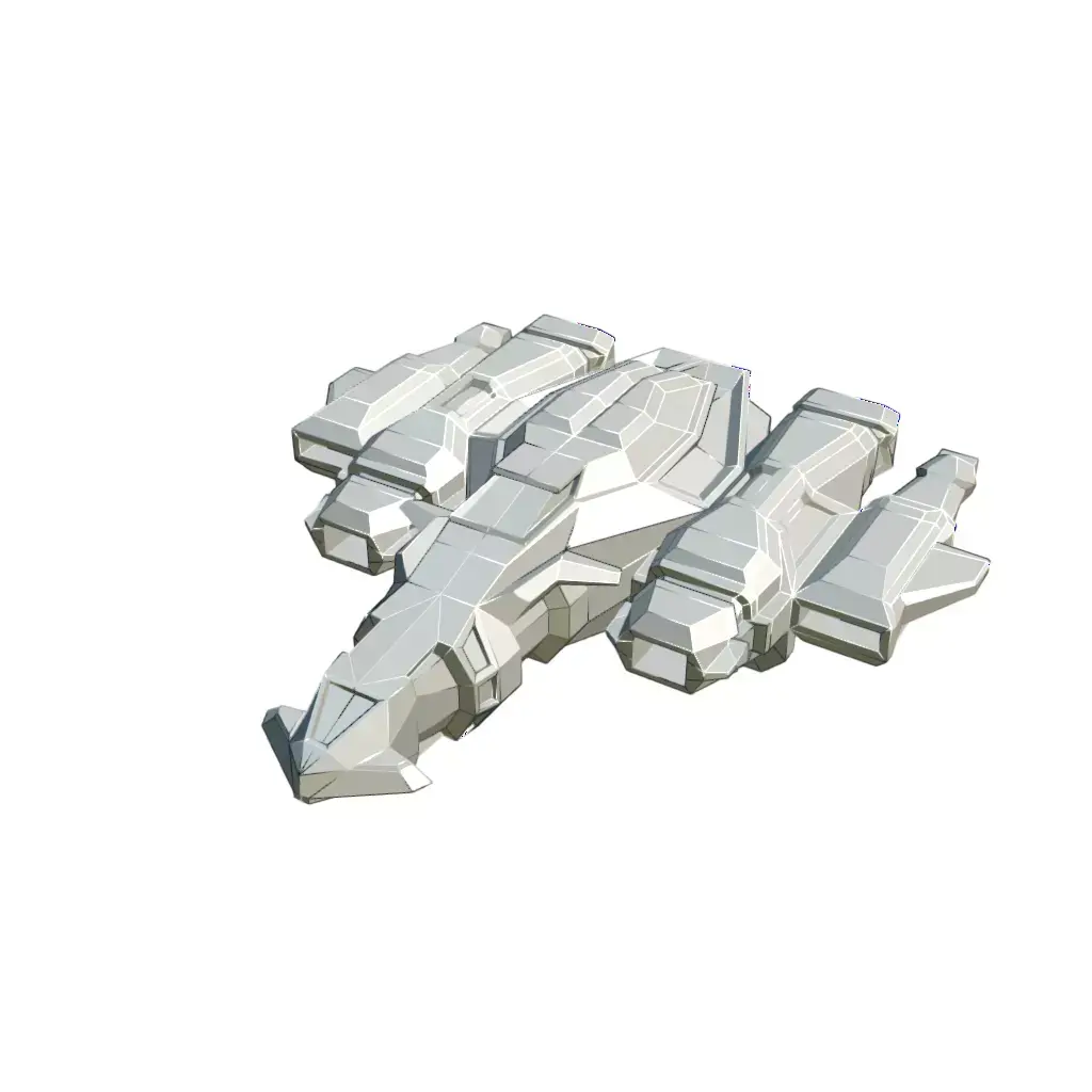 Low poly spaceship Free low-poly 3D model purchase