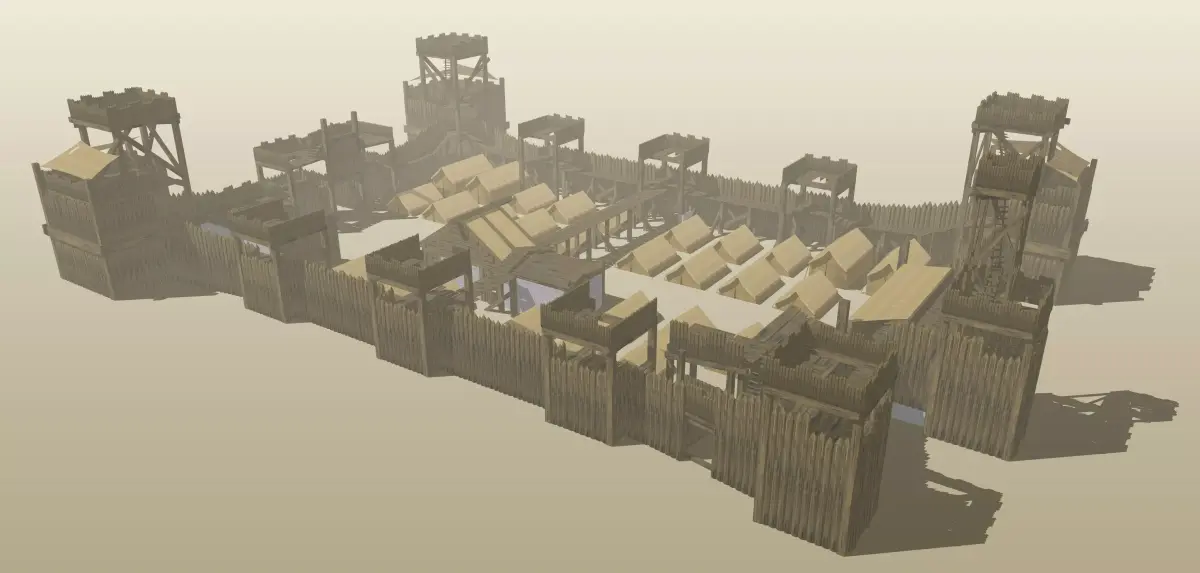 roman fort 3D model
