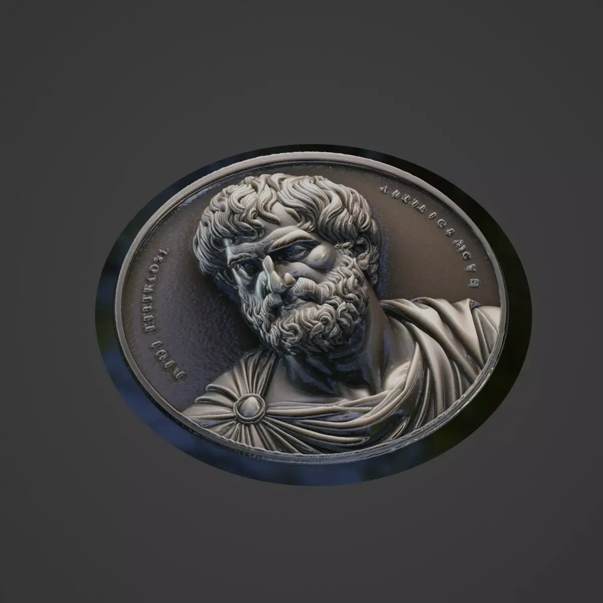 Aristotle Medallion 3D print model