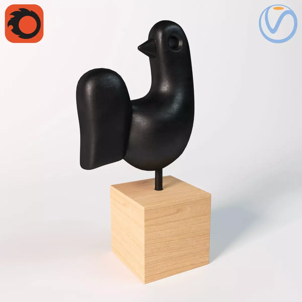 steel Bird Decor Free 3D model
