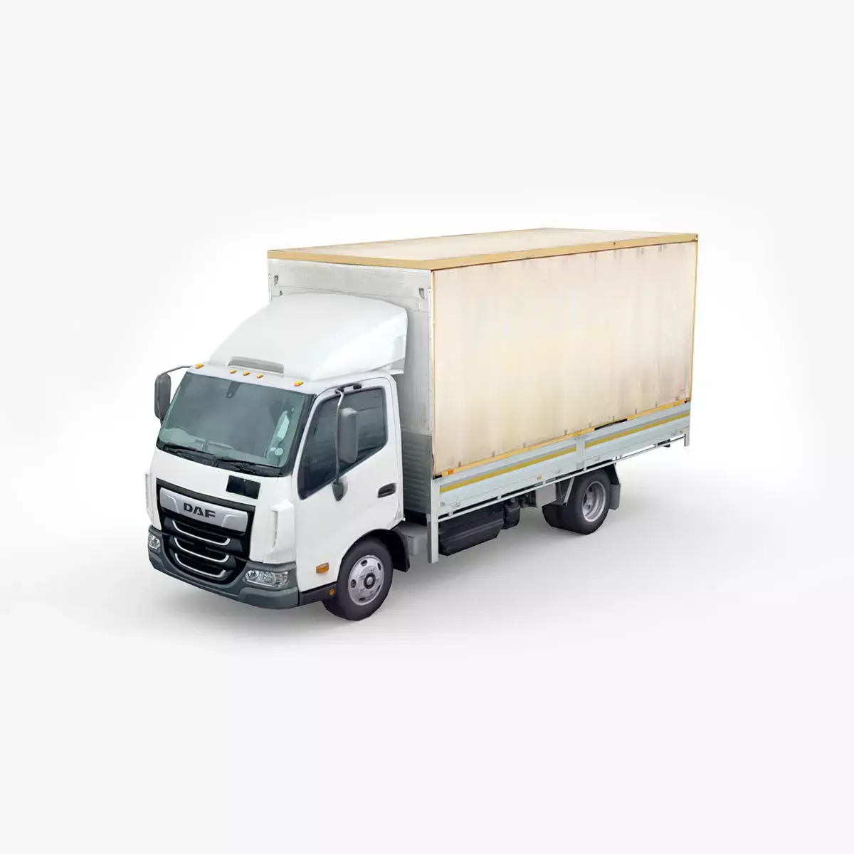 DAF LF box truck 2020 Low-poly 3D model