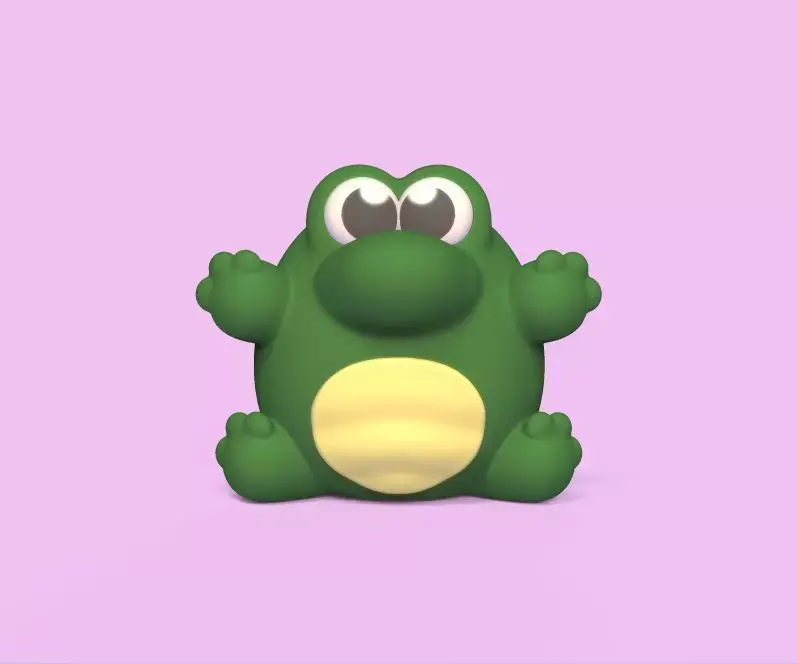 Round Alligator 3D print model